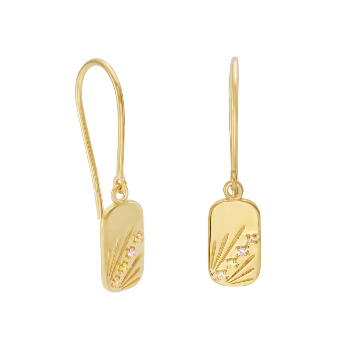 Tomfoolery AURA Gold Ray Drop Earrings Outlet