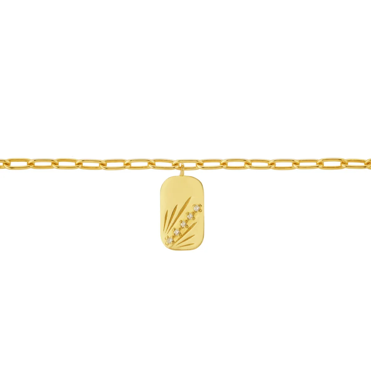 Tomfoolery AURA Gold Ray Paperclip Chain Bracelet Hot