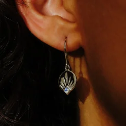 Tomfoolery AURA Princess Cut Gem Drop Silver Earrings Best