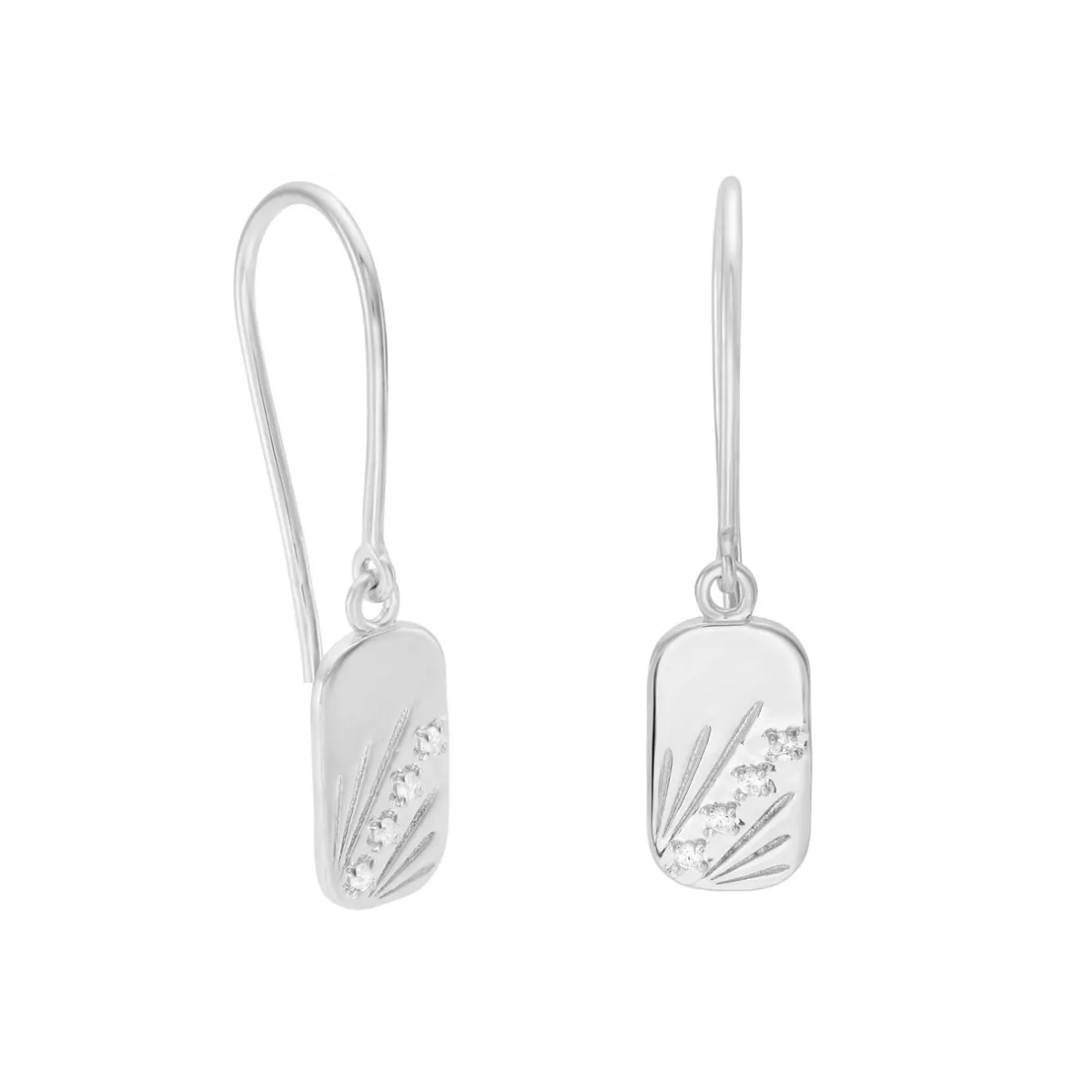 Tomfoolery AURA Silver Ray Drop Earrings Best