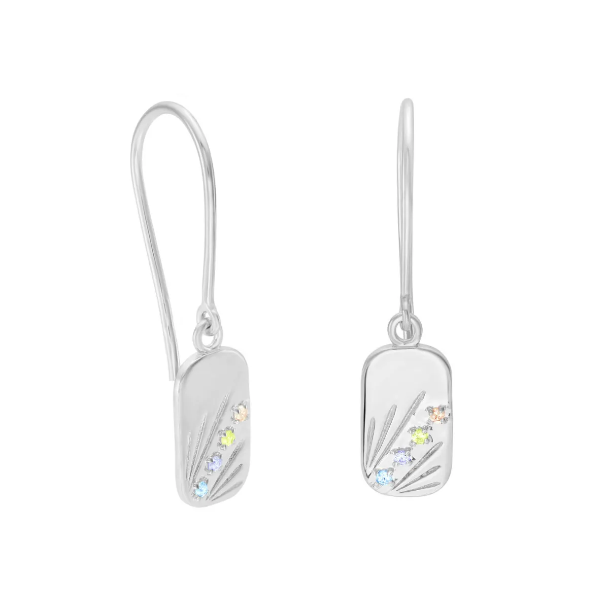 Tomfoolery AURA Silver Ray Drop Earrings Best