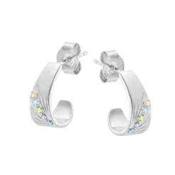 Tomfoolery AURA Silver Ray Hoops Outlet