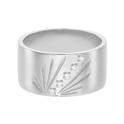 Tomfoolery AURA Silver Ray 10mm Wide Band New