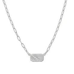 Tomfoolery AURA Silver Ray Paperclip Chain Necklace Sale