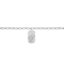 Tomfoolery AURA Silver Ray Paperclip Chain Bracelet Hot