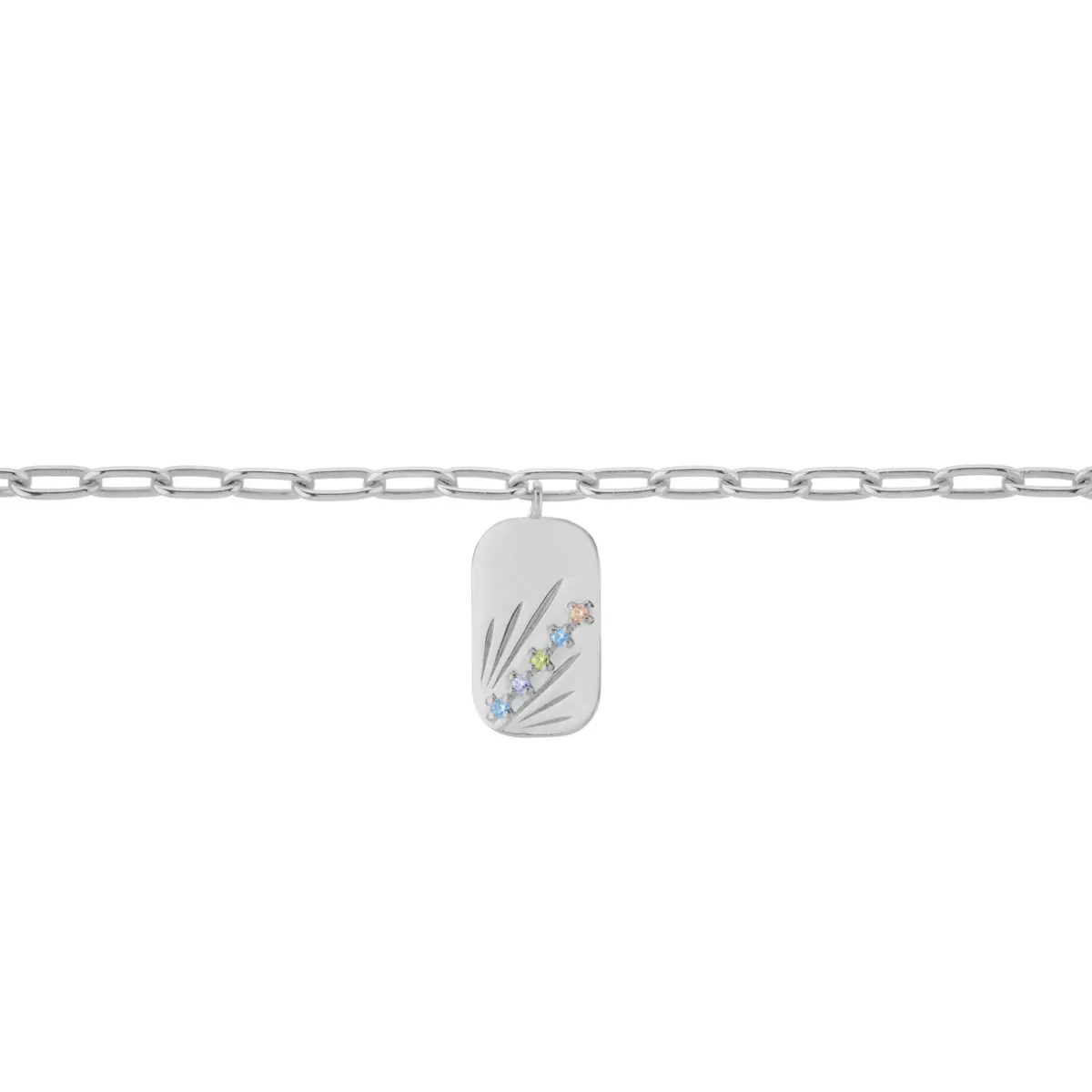 Tomfoolery AURA Silver Ray Paperclip Chain Bracelet Hot