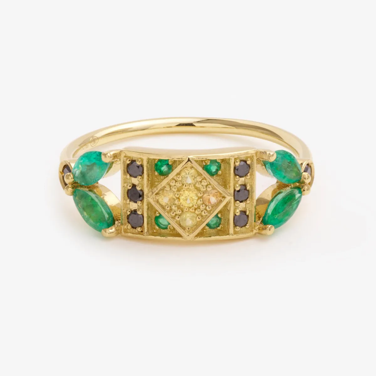 Tomfoolery Ava Emerald & Sapphire Ring Fashion