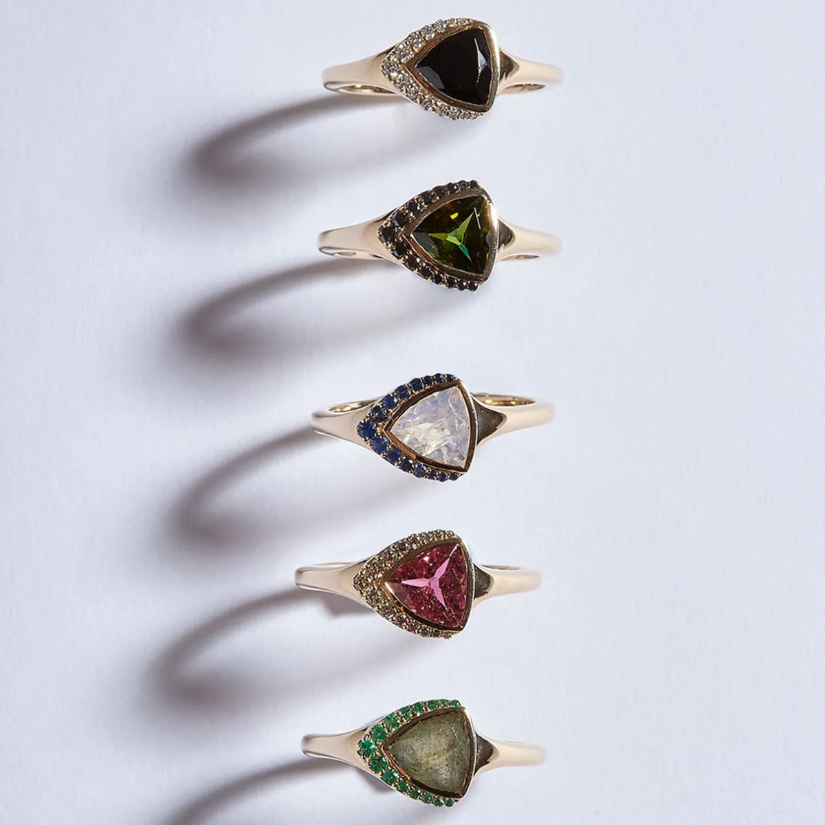 Tomfoolery AZ Gemstone Trillion Ring Hot