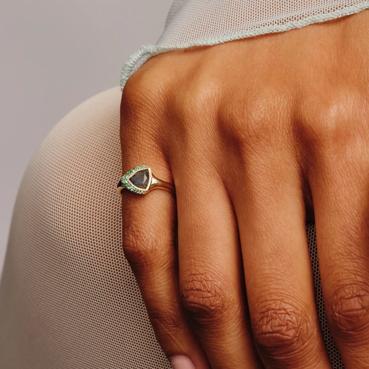 Tomfoolery AZ Gemstone Trillion Ring Hot