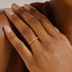 Tomfoolery Baguette and Round Diamond Half Eternity Ring Fashion