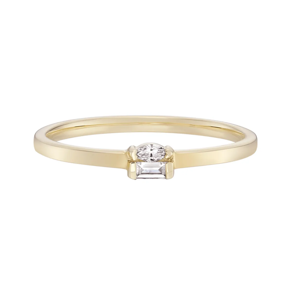 Tomfoolery Balance Diamond Duo Ring Online