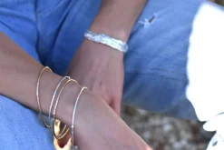 Tomfoolery Bamboo Bangle in Bronze Hot