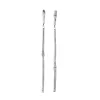 Tomfoolery Bamboo Drop Earrings in Silver New