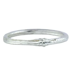 Tomfoolery Bamboo Ring in Silver Online