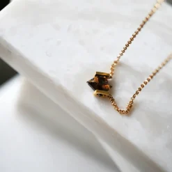Tomfoolery Band Faceted Kite Brown Diamond Pendant Hot