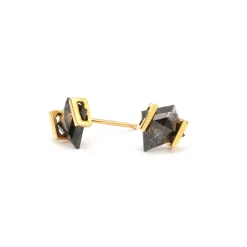 Tomfoolery Band Salt & Pepper Diamond Studs Discount