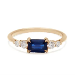 Tomfoolery Bea Blue Sapphire Five Stone Ring New