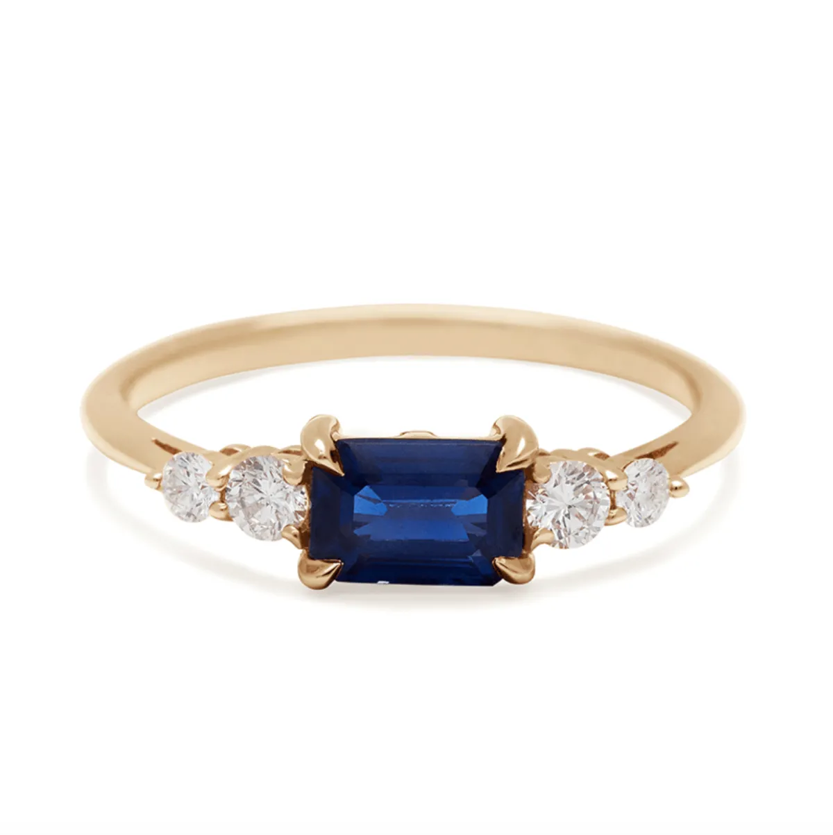 Tomfoolery Bea Blue Sapphire Five Stone Ring New