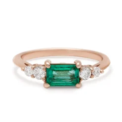 Tomfoolery Bea Emerald Five Stone Ring New