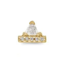 Tomfoolery Bea Stardust 14ct Yellow Gold Diamond Single Stud New