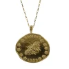 Tomfoolery Bee Coin Pendant in Gold Vermeil Discount