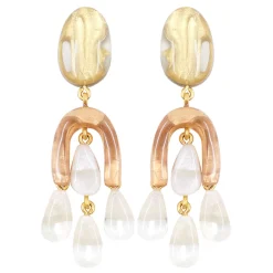 Tomfoolery Benedicte Resin Earrings in Neutral Discount