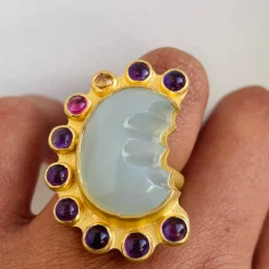 Tomfoolery Berry Nougat Art Ring Discount