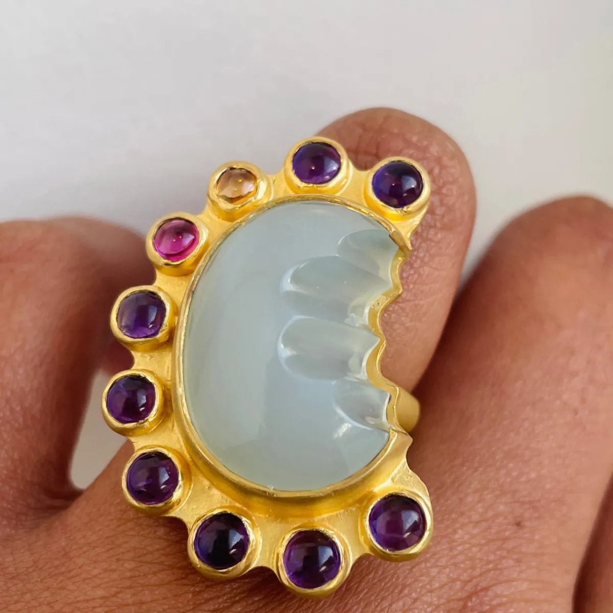 Tomfoolery Berry Nougat Art Ring Discount