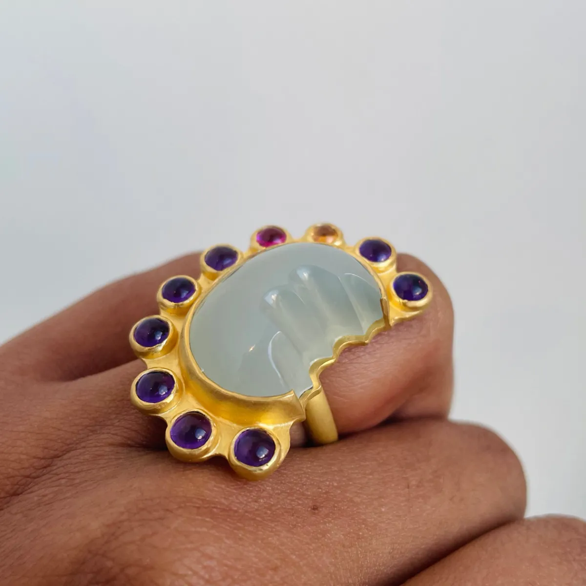 Tomfoolery Berry Nougat Art Ring Discount