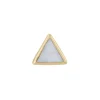 Tomfoolery Bezel Mother of Pearl Mini Triangle Stud Clearance