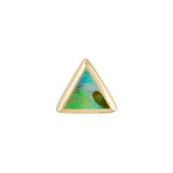 Tomfoolery Bezel Mother of Pearl Mini Triangle Stud Clearance
