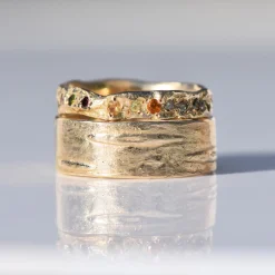 Tomfoolery Birch Wide Gold Band New