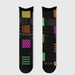 Tomfoolery Black & Multi Square Tulle Socks Online