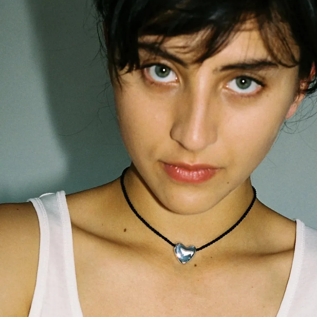 Tomfoolery Black Cord & Silver Heart Necklace Sale