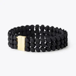 Tomfoolery Black 3D Printed Geometric Bracelet Discount