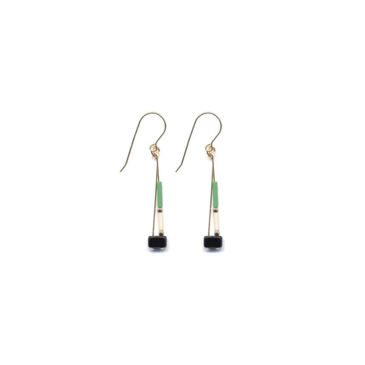 Tomfoolery Black Mosaic Drop Earrings Online
