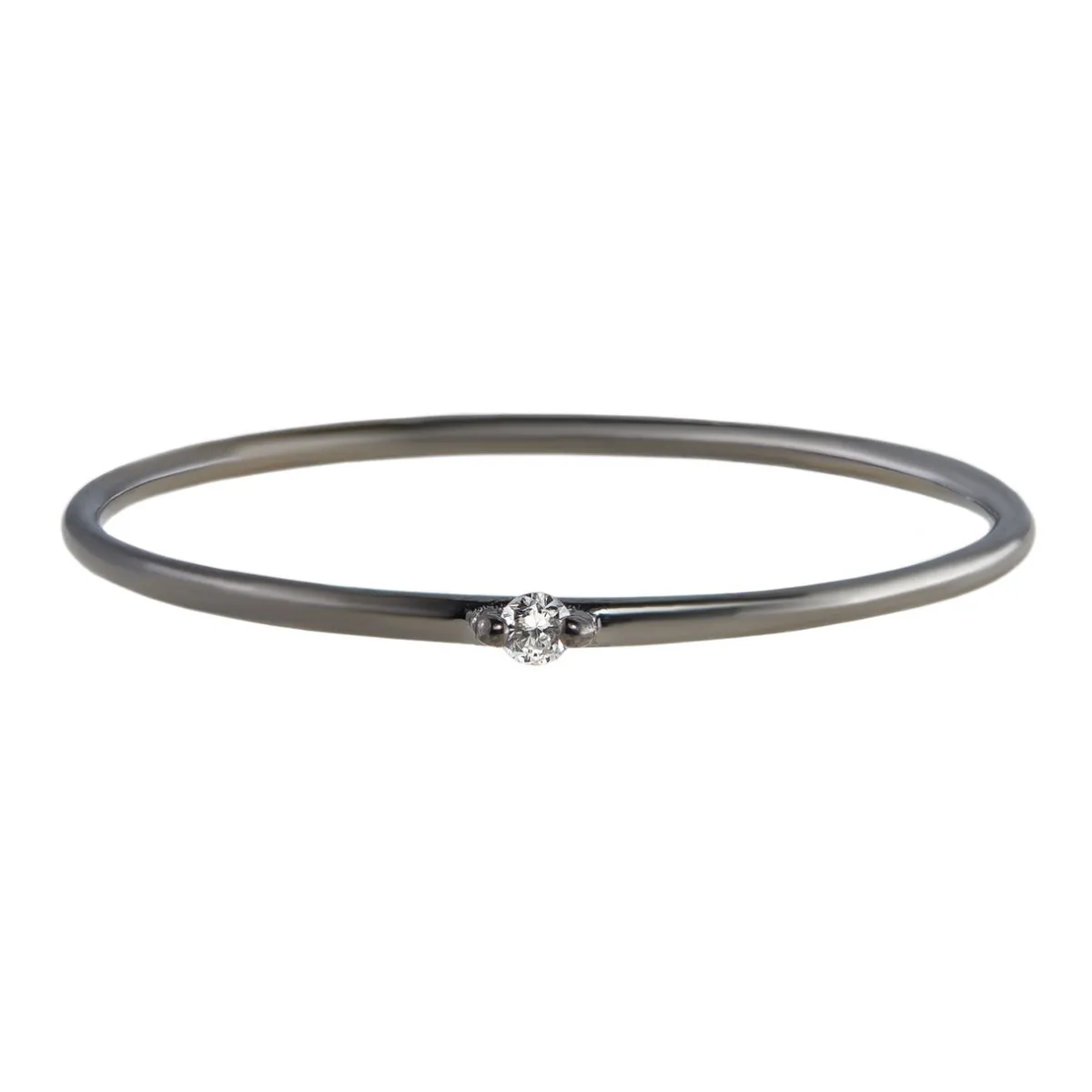 Tomfoolery Black Rhodium Plated Silver Dainty Ring Sale