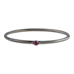 Tomfoolery Black Rhodium Plated Silver Dainty Ring Sale