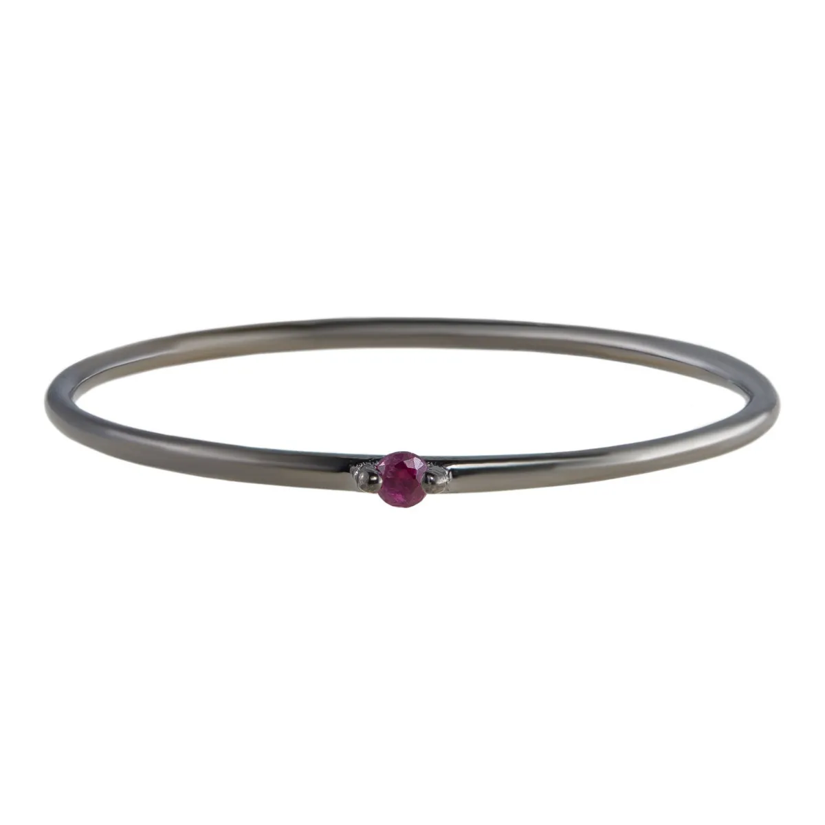 Tomfoolery Black Rhodium Plated Silver Dainty Ring Sale