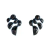 Tomfoolery Black Spinel Prawn Stud Earrings New