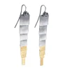 Tomfoolery Black Spinel Slim Pivot Drop Earrings Hot