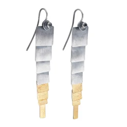 Tomfoolery Black Spinel Slim Pivot Drop Earrings Hot