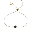 Tomfoolery Black Spinel, Textile and Gold Plated Bracelet Discount