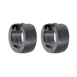 Tomfoolery Black Titanium Cuff Hoops New