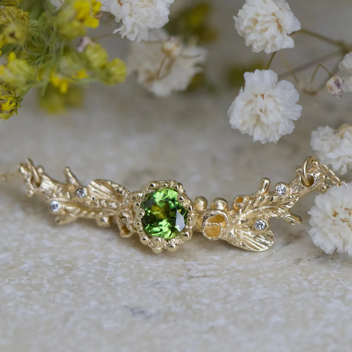 Tomfoolery Blodyn Yr Mor Sapphire Necklace Sale