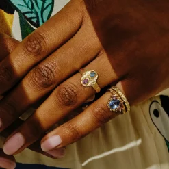 Tomfoolery Blue & Purple Sapphire Crown Ring Online