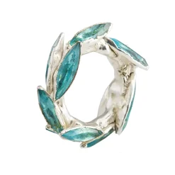 Tomfoolery Blue & Silver Chunky Ring Sale