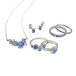 Tomfoolery Blue and White Sapphire Dunbar Band Outlet