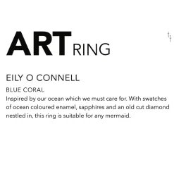 Tomfoolery Blue Coral Art Ring Outlet