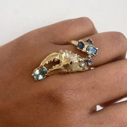 Tomfoolery Blue Coral Art Ring Outlet